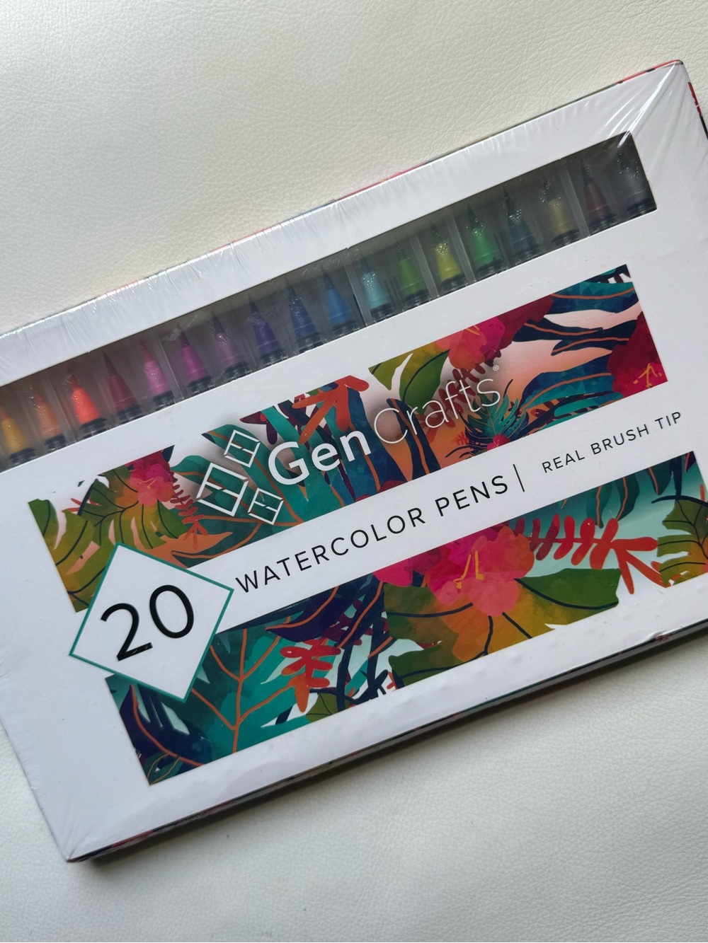 GenCraft 20 Watercolor Pens Real Brush Tips